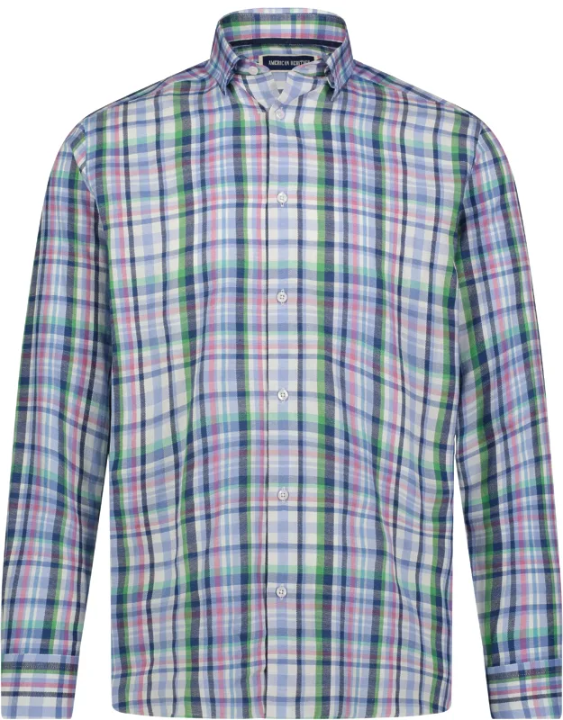 Plaid Oxford Long Sleeve Shirt