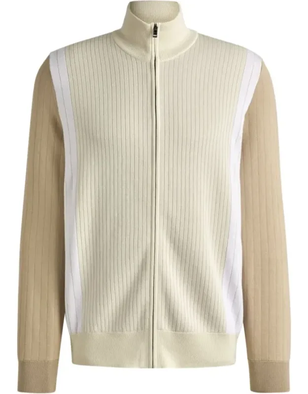 Zip-up Cotton Cardigan