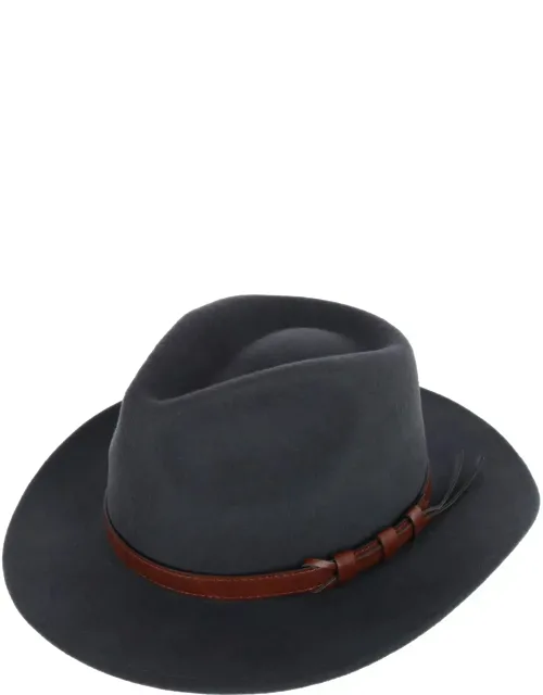 Australian Wool Fedora With Leather Hatband