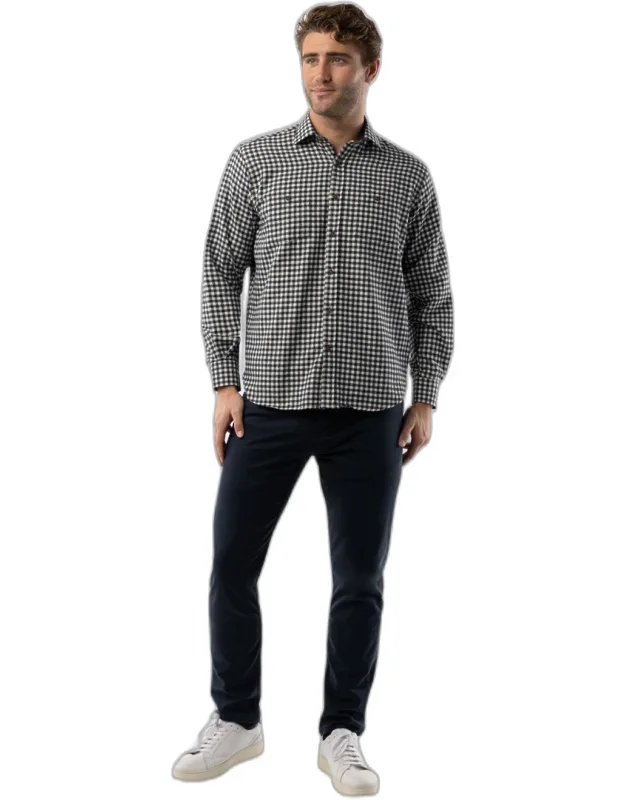 Stripes Plaid Shirt - Eco-friendly Fabric, Chest Pockets