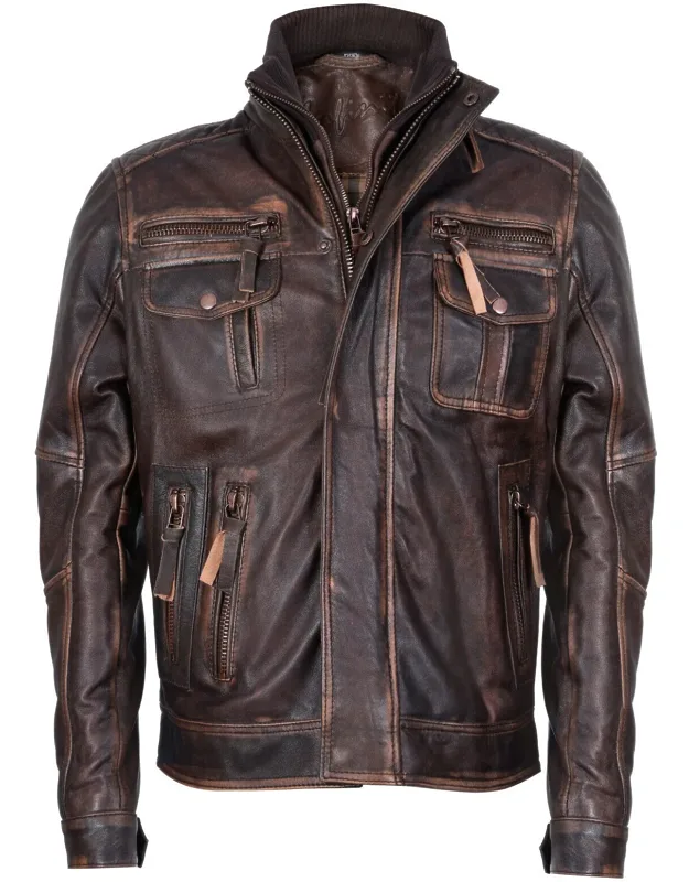 Leather Retro Biker Jacket