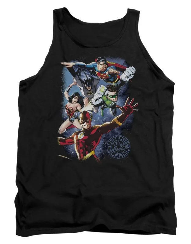 Justice League Of America Galactic Attack Tank Top - 100% Pre-shrunk Cotton, Officially Licensed