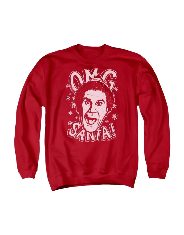 Elf Omg Santa Crewneck Sweatshirt