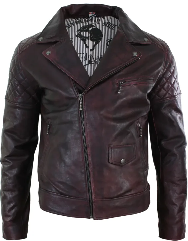 Vintage Leather Biker Jacket