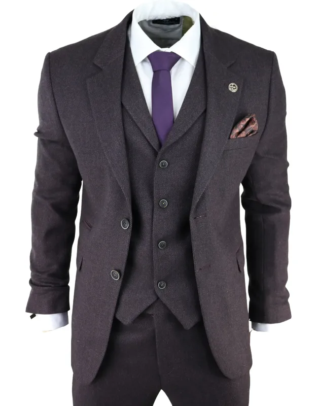 Herringbone Tweed 3 Piece Suit