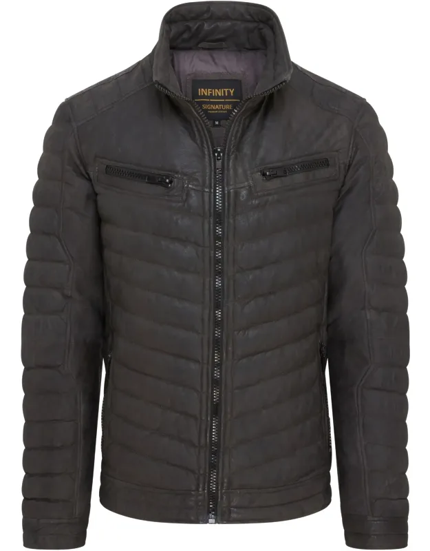 Quilted Puffer Bomber Jacket
