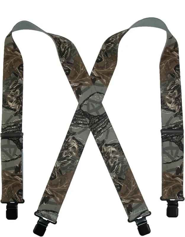 Elastic Clip-end 2 Inch Realtree Camo Suspenders