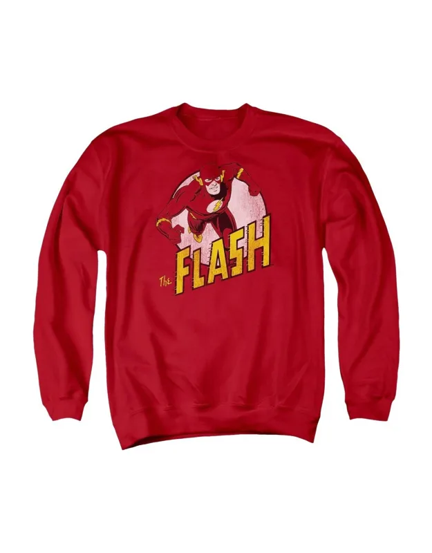 Dc Comics Flash The Flash Adult Crewneck Sweatshirt - Stylish & Guaranteed Authentic