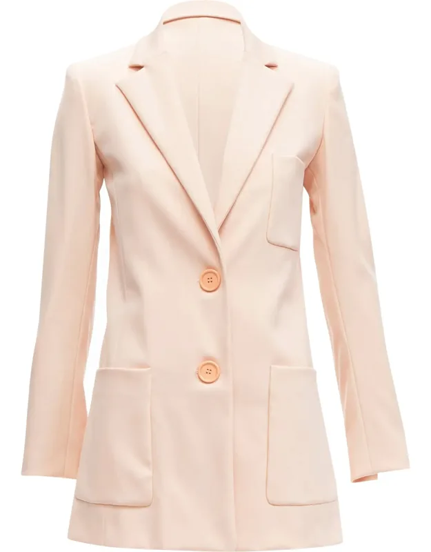 Wool Pocket Longline Blazer Jacket