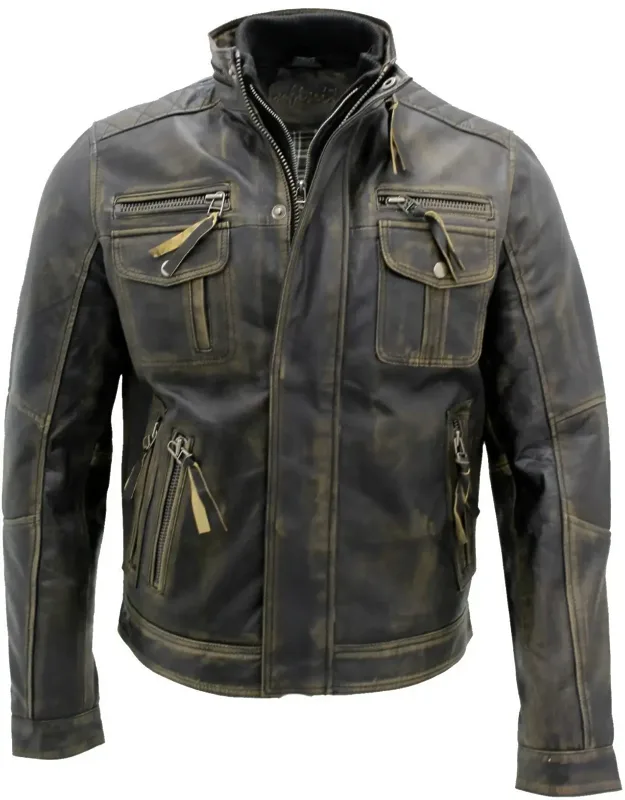 Leather Retro Biker Jacket