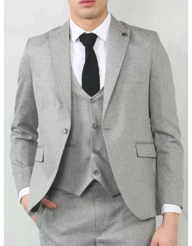 3 Piece Suit Tailored Fit Premium Fabric & Textured Finish, Thoughtful Details & Fine Craftsmanship