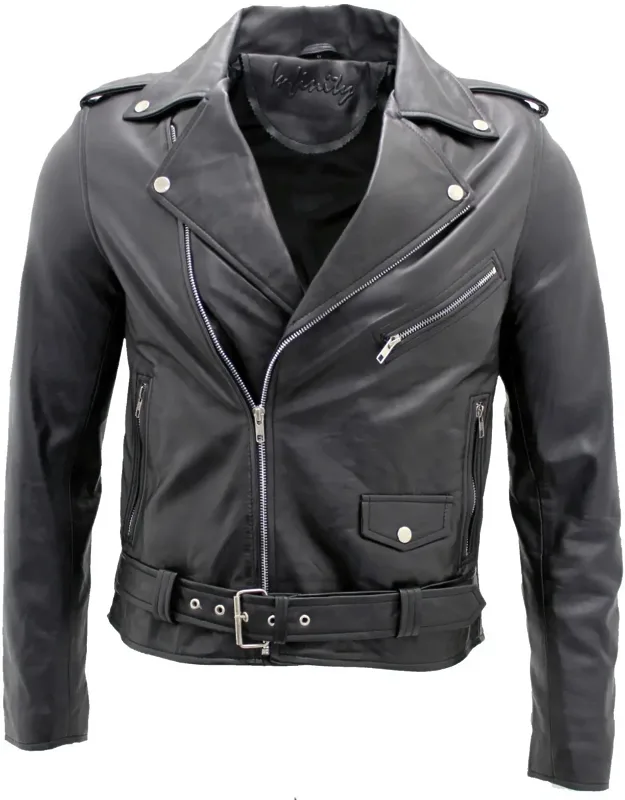 Classic Brando Leather Biker Jacket-antalya