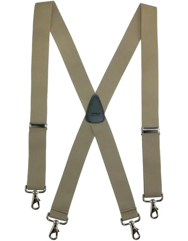 Elastic Solid Color X-back Suspenders With Swivel Hook Ends