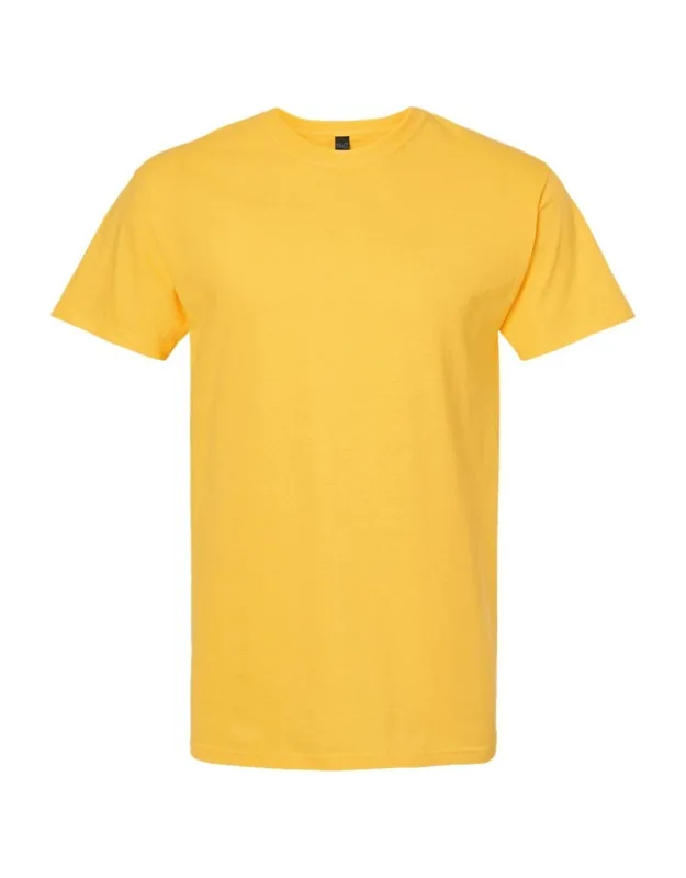 Gold Soft Touch T-shirt, 100% Cotton Preshrunk Jersey, Tear Away Label