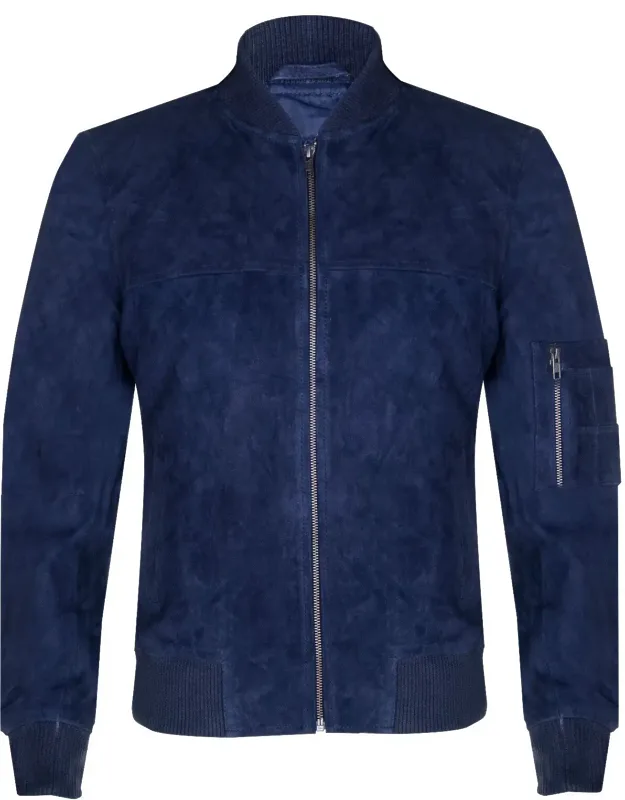 Goat Suede Ma-1 Bomber Jacket