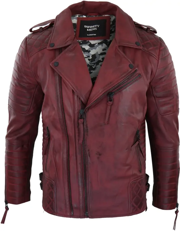 Cross Zip Biker Jacket
