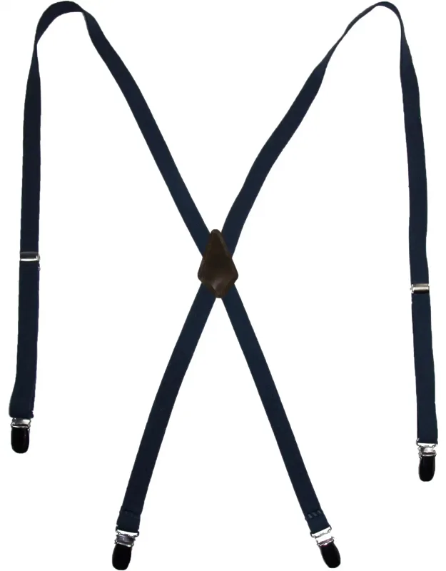 Elastic Clip-end 1/2 Inch Skinny Urban Suspenders, Adjustable From 28-42.5 Inches Long