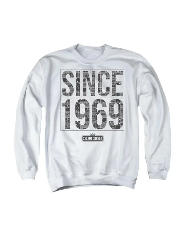 Sesame Street Since 1969 Pattern Crewneck Sweatshirt