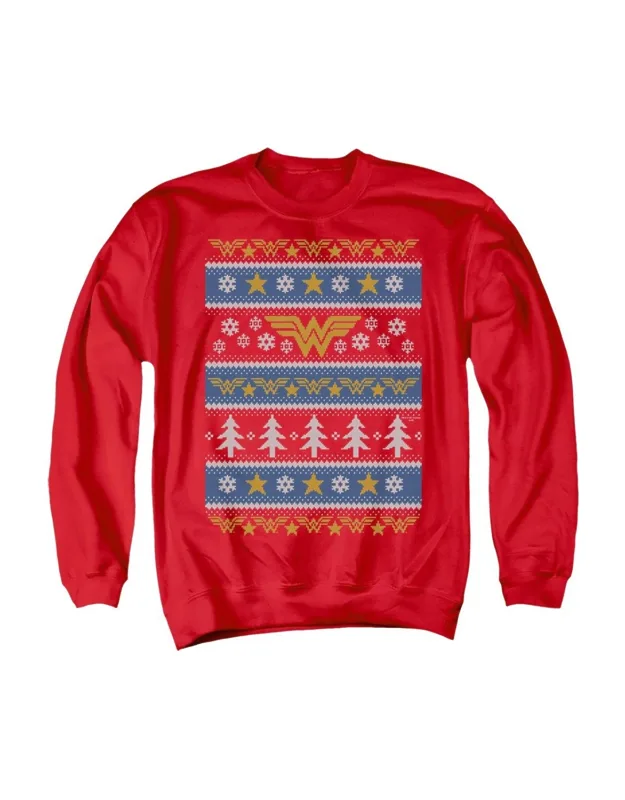 Dc Comics Wonder Woman Christmas Sweater Crewneck Sweatshirt