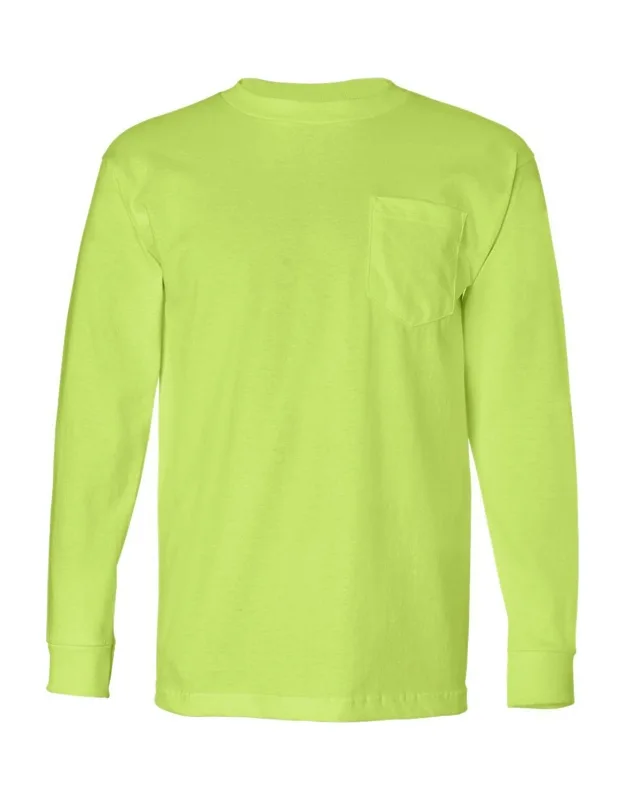 Usa-made Long Sleeve T-shirt With A Pocket