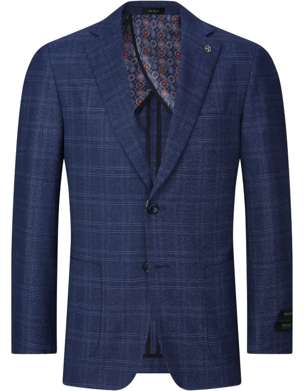 Performance Plaid Knit Stretch Sport Coat