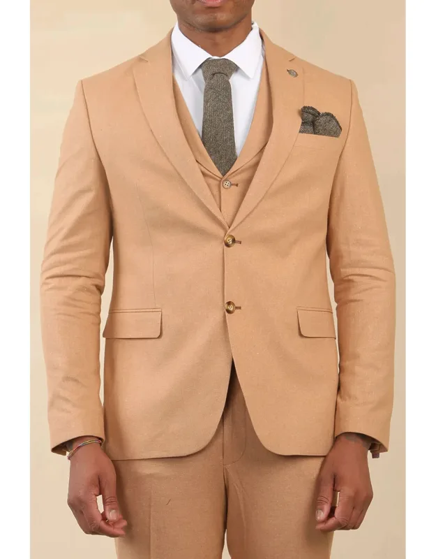 3 Piece Linen Summer Wedding Suit