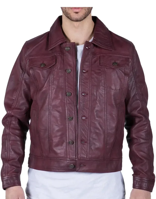 Leather Jacket, Wine Jeans