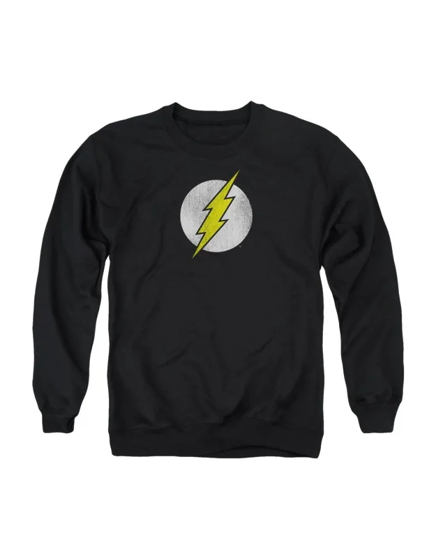 Flash Logo Distressed Crewneck Sweatshirt