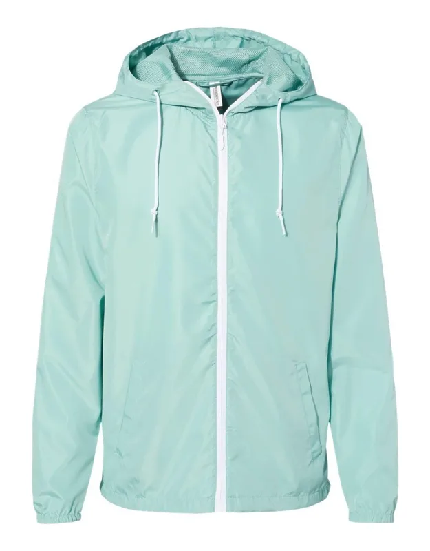 Lightweight Windbreaker Full-zip Jacket With Waterproof Pressure Resistance And Elastic Cuffs