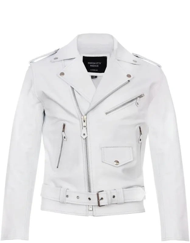 Leather Brando Biker Rock Motorcycle Hide Jacket