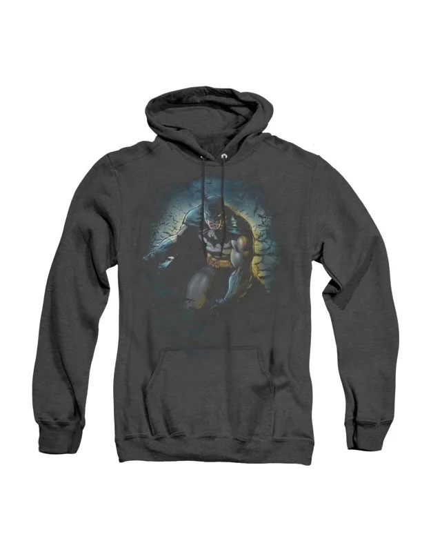 _batman Bat Cave Heather Hoodie - Stylish And Easy Wear_