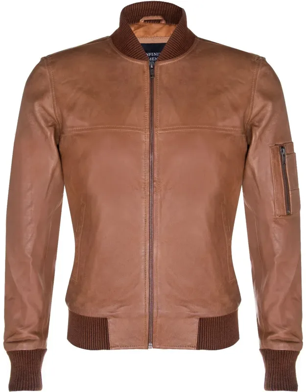 Leather Ma-1 Varsity Bomber Jacket