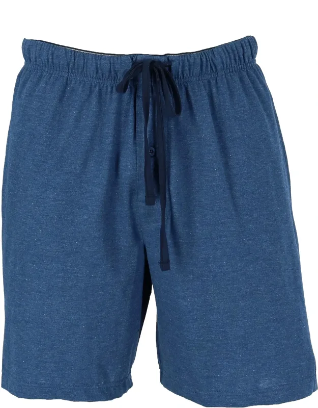 Jersey Knit Cotton Button Fly Pajama Sleep Shorts With Soft Elastic Waistband And Two Side Pockets