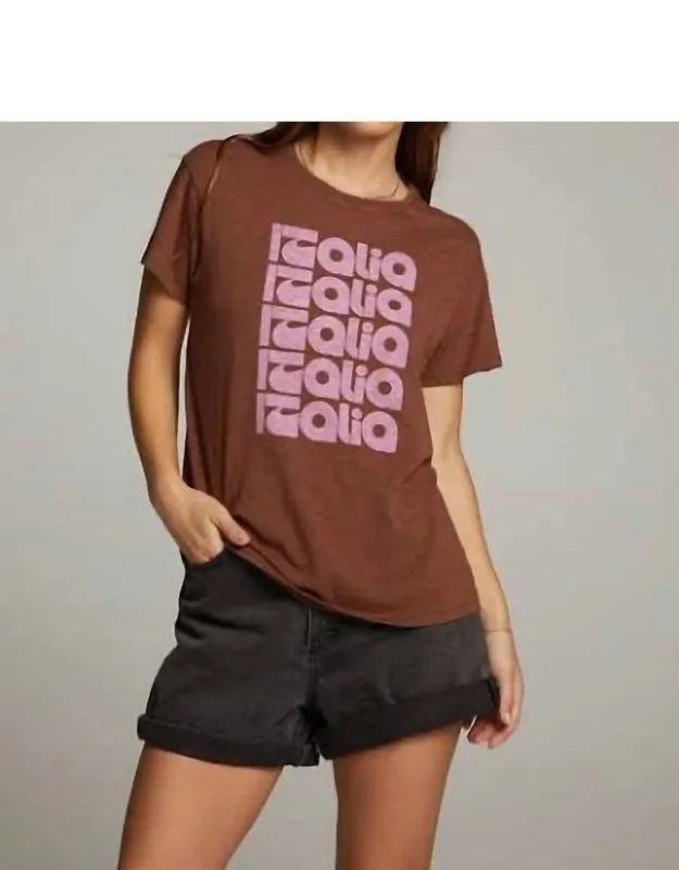 Italia Graphic Short Sleeve Top