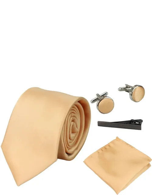 Satin Silk Tie Pocket Square Cuff Links