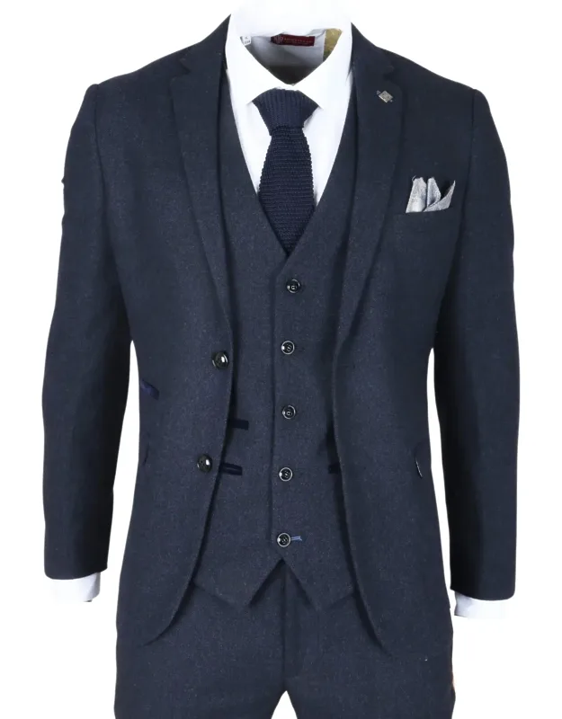 Wool Blend Tweed Formal Suit
