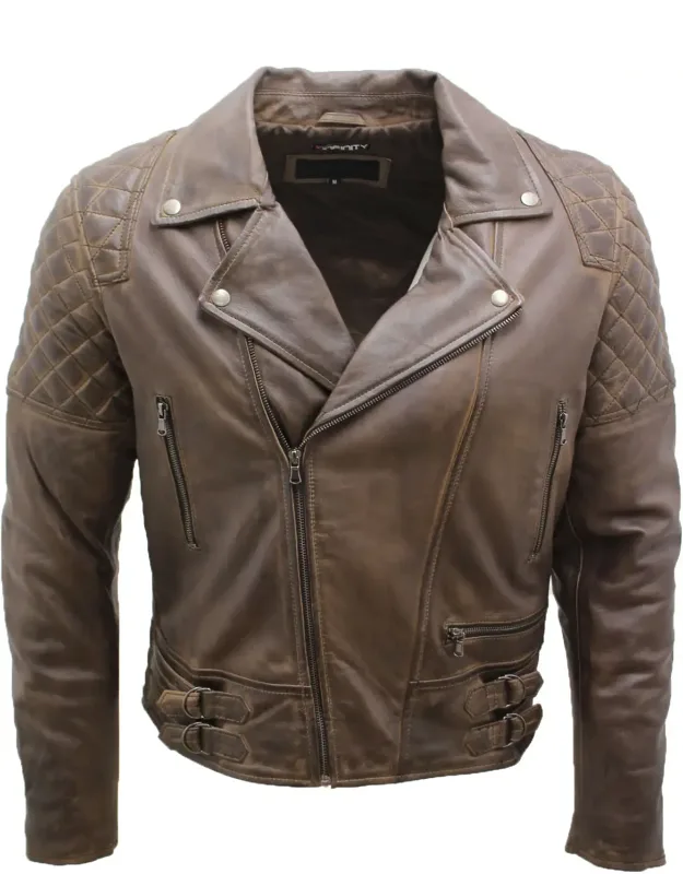 Quilted Leather Biker Jacket