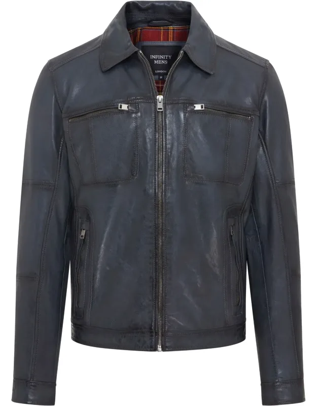 Classic Leather Biker Jacket
