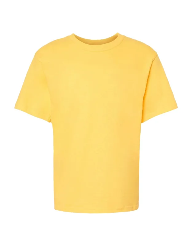 Youth Gold Soft Touch T-shirt 100% Preshrunk Cotton, Cover Seamed Neckline