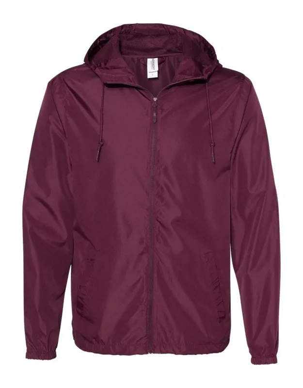 Lightweight Windbreaker Full-zip Jacket With Waterproof Pressure Resistance And Tightening Toggle At Waistband