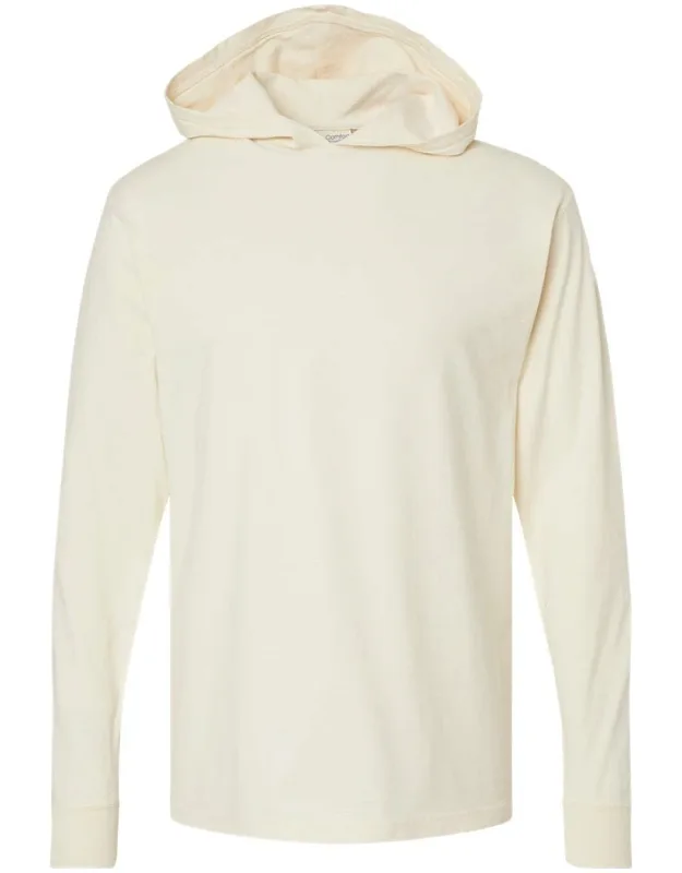 Garment-dyed Jersey Hooded Long Sleeve T-shirt