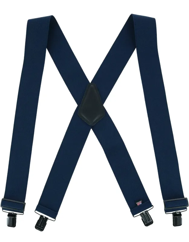Big & Tall Solid Color X-back Clip-end Suspenders