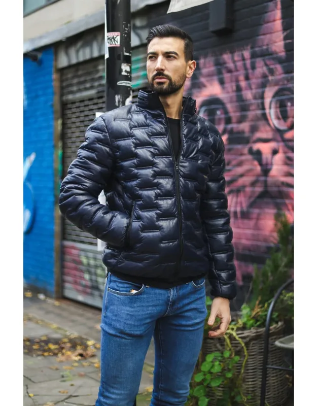Quilted Puffer Bomber Jacket