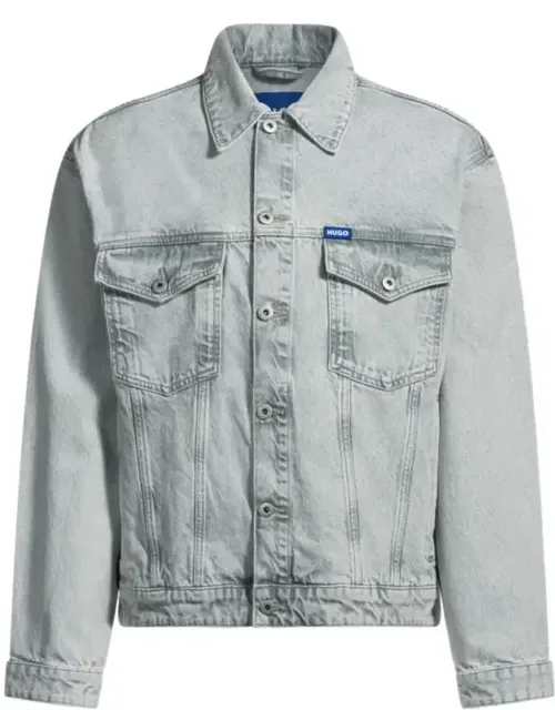 Regular-fit Jacket In Stonewashed Denim