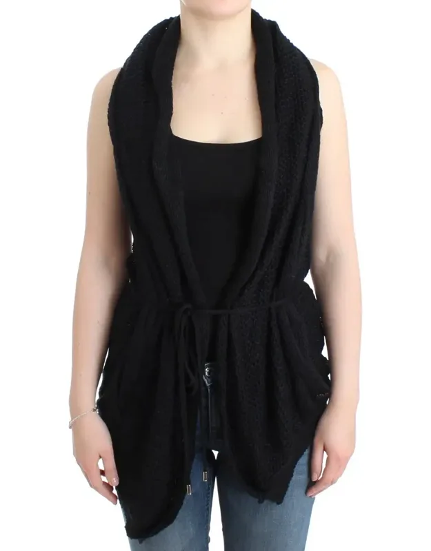 Sleeveless Knitted Cardigan