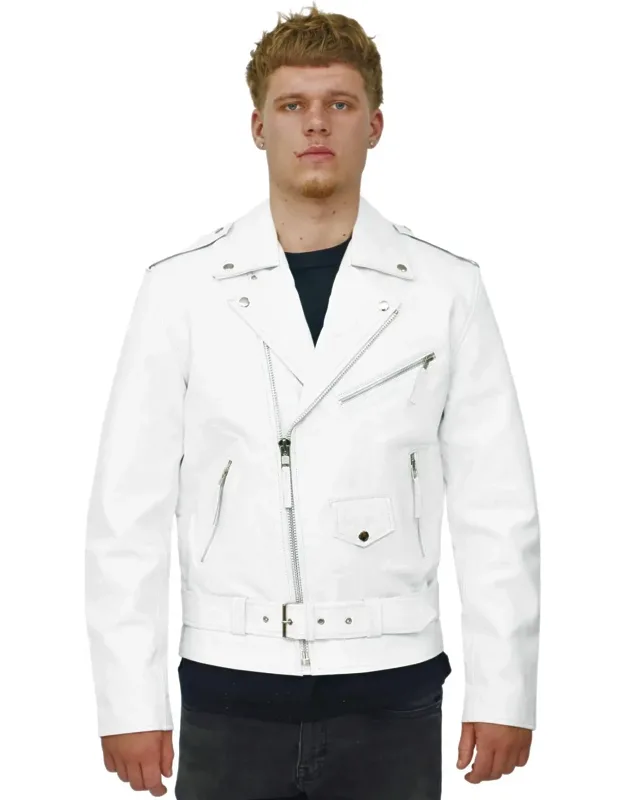 Fringe Hide Leather Biker Jacket