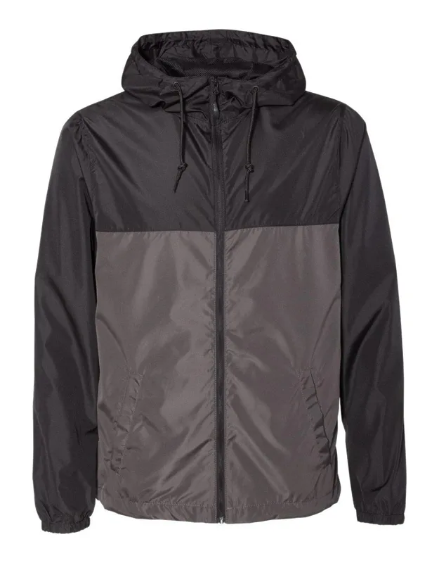 Lightweight Windbreaker Full-zip Jacket With Waterproof Pressure Resistance And Tightening Toggle At Waistband