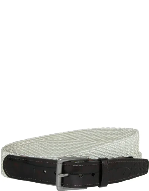 Hampton Stretch Belt With Unique Diamond Braid And Solid Brass Buckle