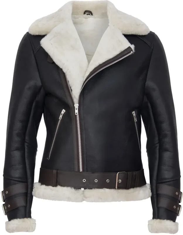Edmonton Biker Jacket With Adjustable Waist And Cuffs