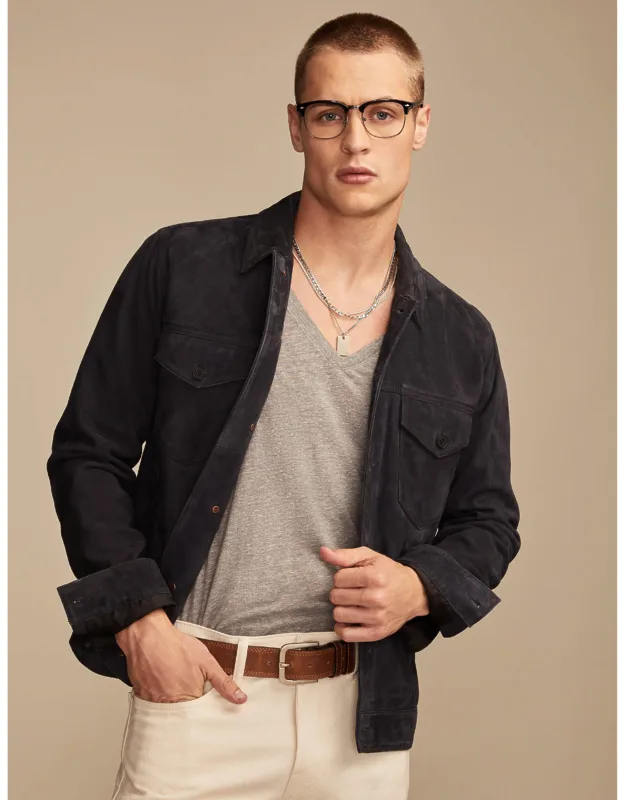 Cole Hauser Suede Military Shirt Jacket